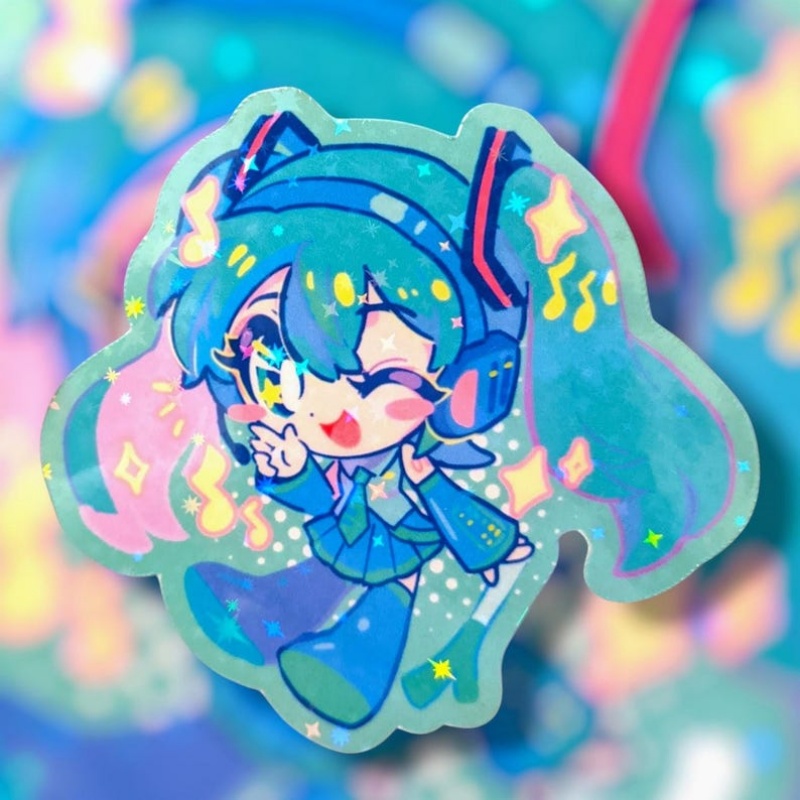 Laptop Accessories For Girls - Wirtualna idola Green Twin Tails Girl