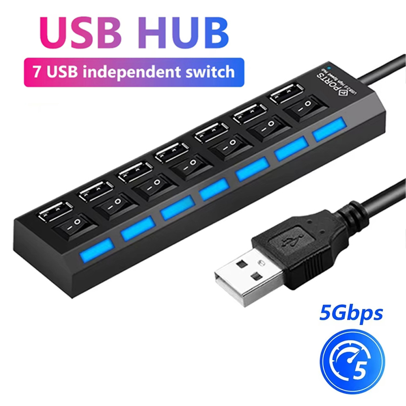 Laptop Accessories Usb - Rozdzielacz USB 2.0 z 7 portami