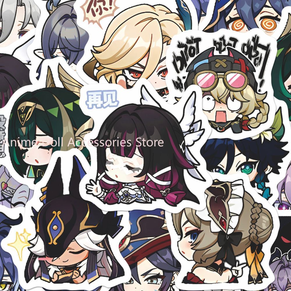Laptop Accessories Wholesale - 64 szt. Naklejki Genshin Impact Moon