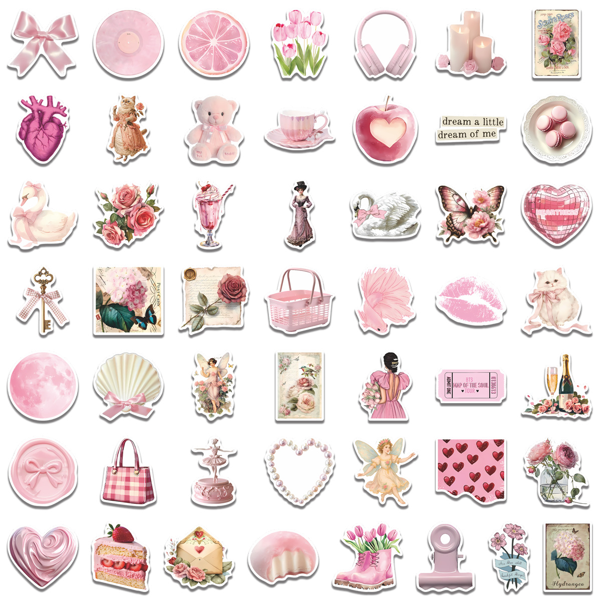50/100 szt. Urocze różowe nakl – Laptop Accessories Girly recenzja i cena