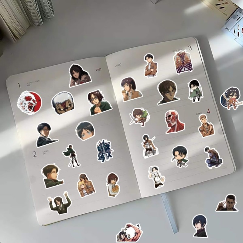 60 szt. Naklejek Anime Atak Ty – Laptop Accessories Wholesale recenzja i cena