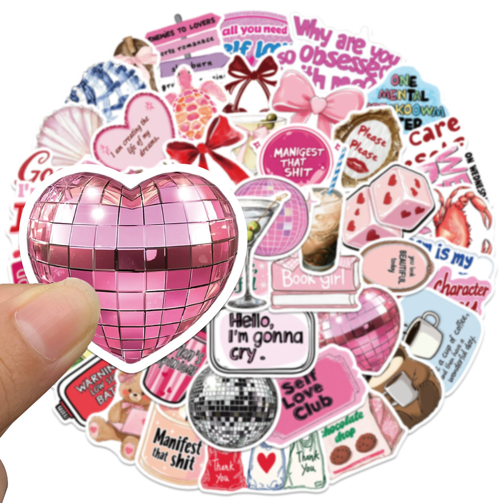 50 SZTUK Różowe Inspirujące Na – Laptop Accessories Girly recenzja i cena
